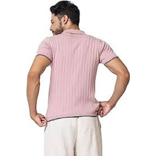 Men'S Fancy Polo T Shirt - Color: Pink