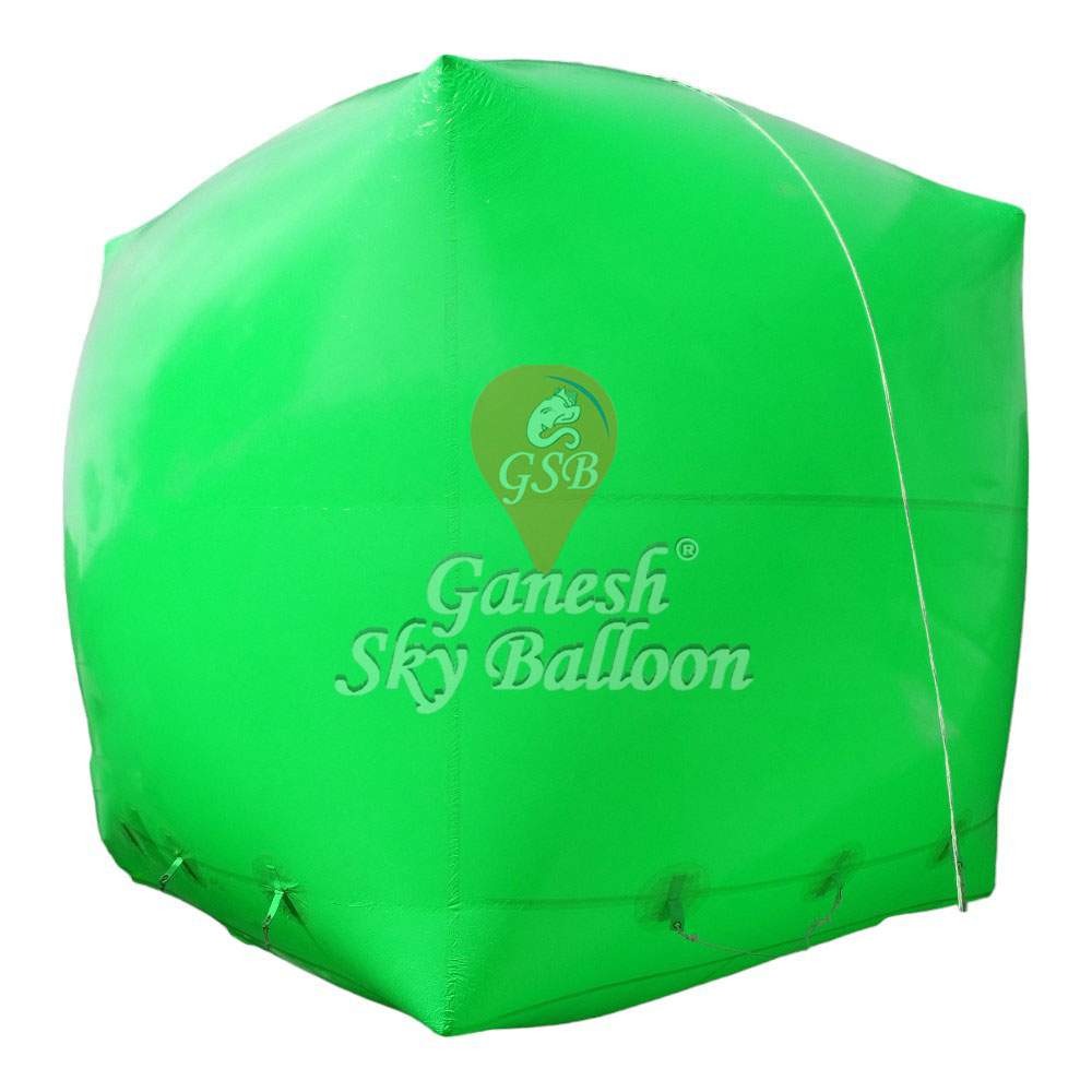 Green Color Square Shape Advertising Sky Balloon