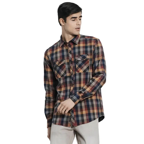 Men'S Stylish Check Shirt - Color: Multiple