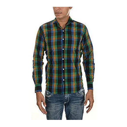 Mens Cotton Check Shirt - Age Group: 18 To 28