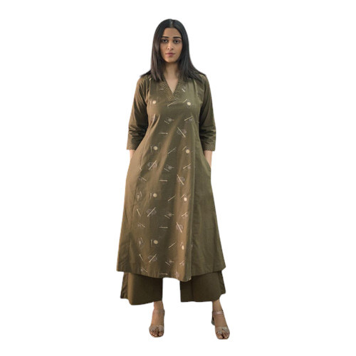 Ladies V Type Neck Co Ord Set