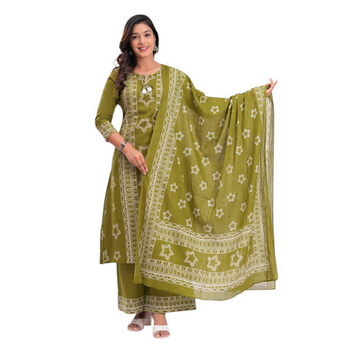 Ladies Suit With Plazo Dupatta - Feature: Washable