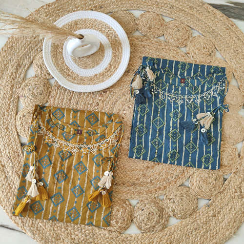 Ladies Half Sleeve Kurti - Color: Multicolor