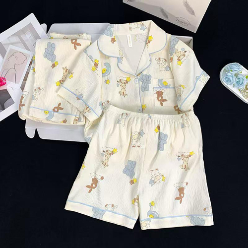 Kids 3 Pc Good Quality Night Suit - Color: Multicolor