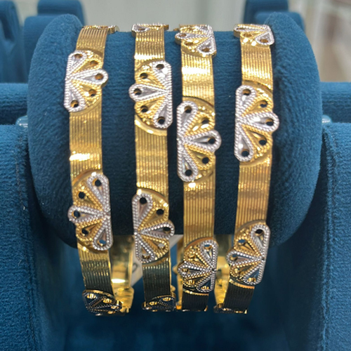 1 Gm Gold Plated Bangle - Color: Golden
