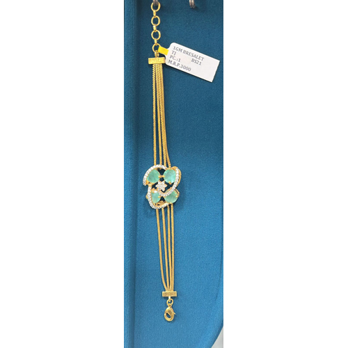 1 Gm Gold Plated Bracelet - Color: Golden