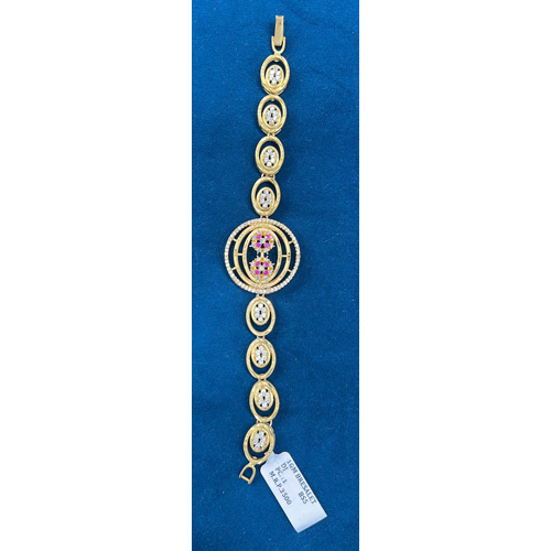 Ladies 1 Gm Gold Plated Bracelet - Color: Golden