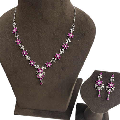 925 Silver Necklace Set - Gender: Women