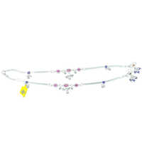Nabvansh Modern Geometric Design Silver Anklet - Gender: Women