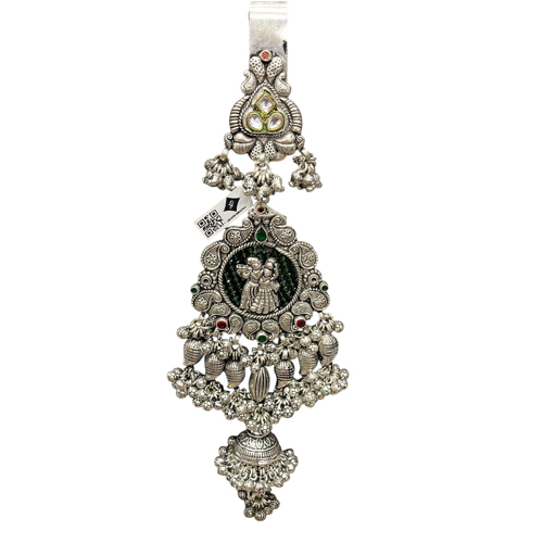 Pure Silver Oxidised Chabi Challa - Gender: Women