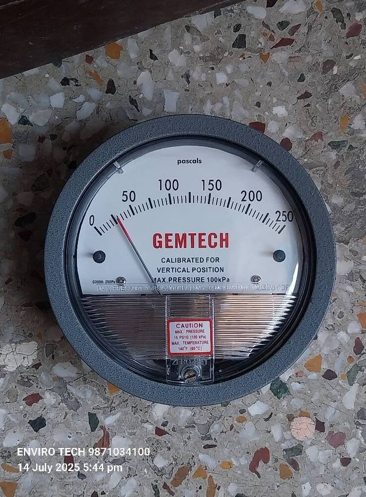 Pharmaceutical GEMTECH Mack Differential Pressure Gauge For Patna Bihar India