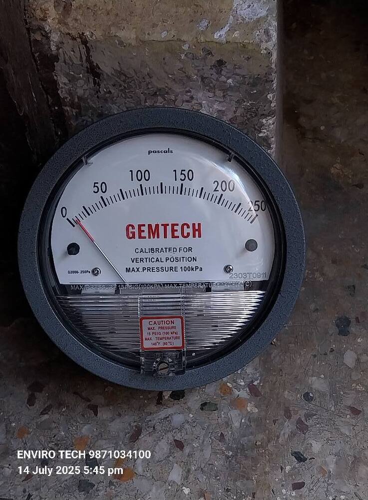 Pharmaceutical GEMTECH Mack Differential Pressure Gauge For Patna Bihar India