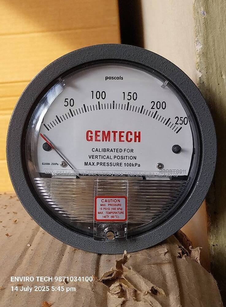 GEMTECH DIFFERENTIAL PRESSURE GUAGE FORM KARNATAKA