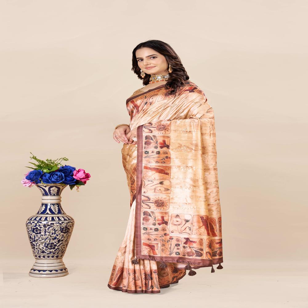 Abstract Printed Saree