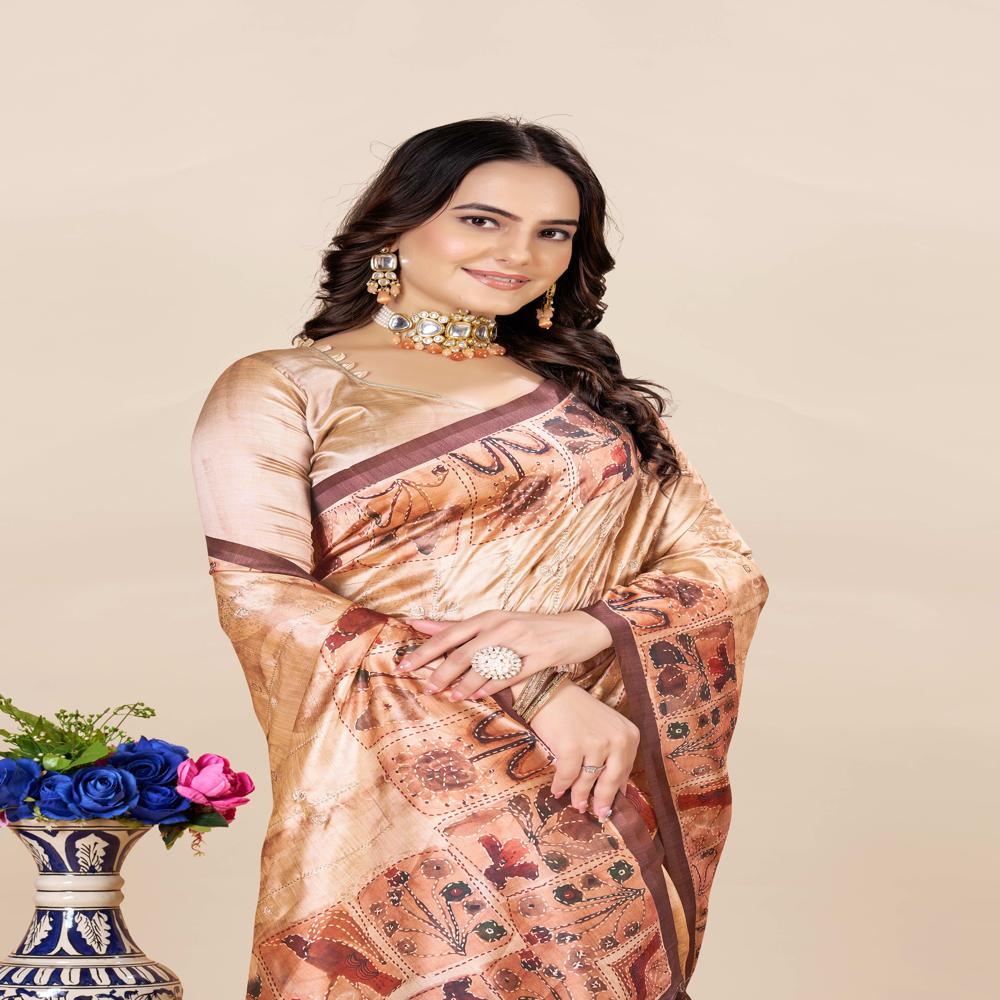 Abstract Printed Saree