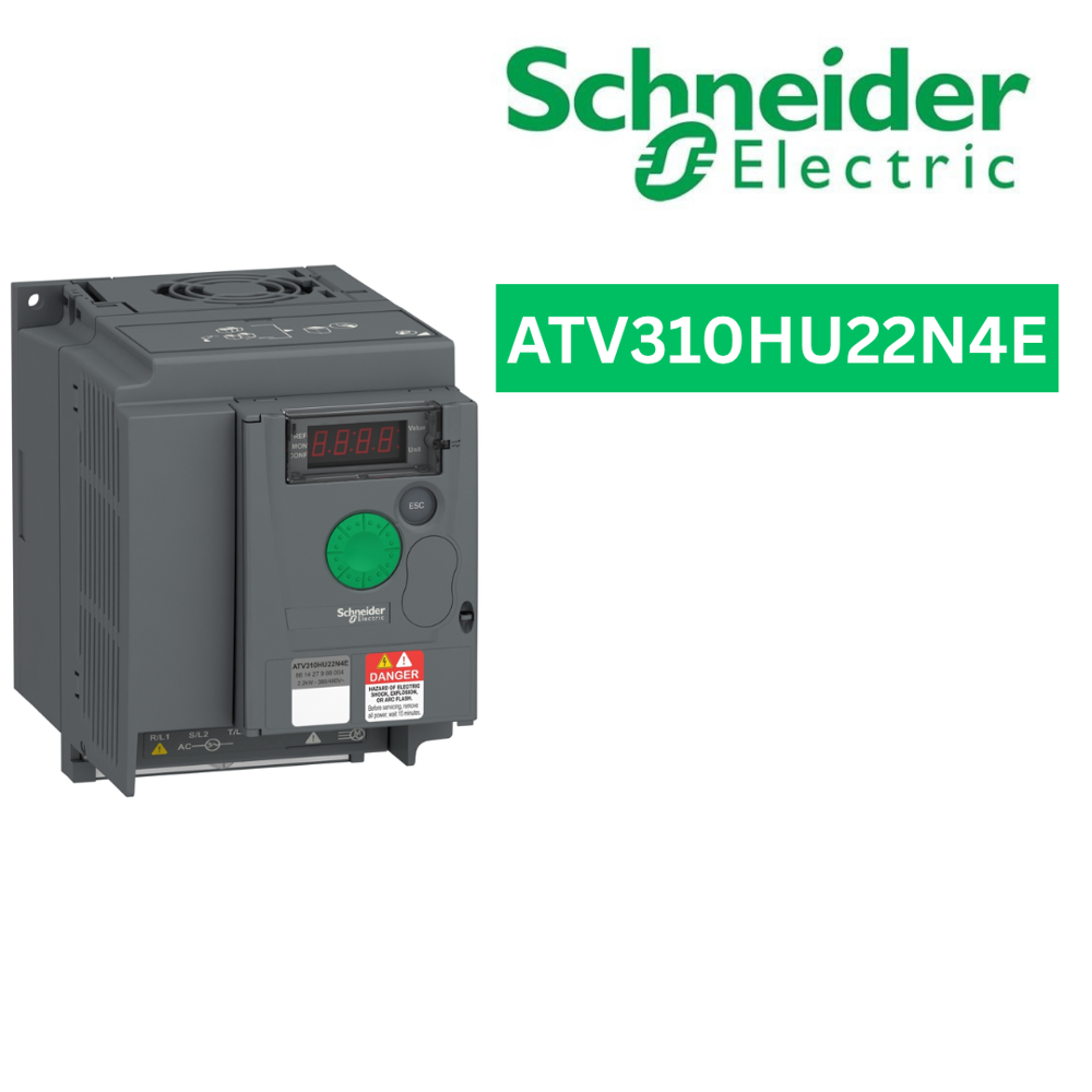 ATV310HU22N4E-variable speed drive, Easy Altivar 310, heavy duty, 2.2kW, 3hp, 380 to 460V, without EMC