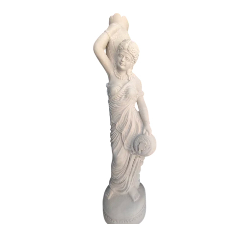 White Marble Lady Statue - Height: 5 Foot (Ft)