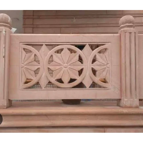 35Mm Pink Sandstone Jali - Color: Red
