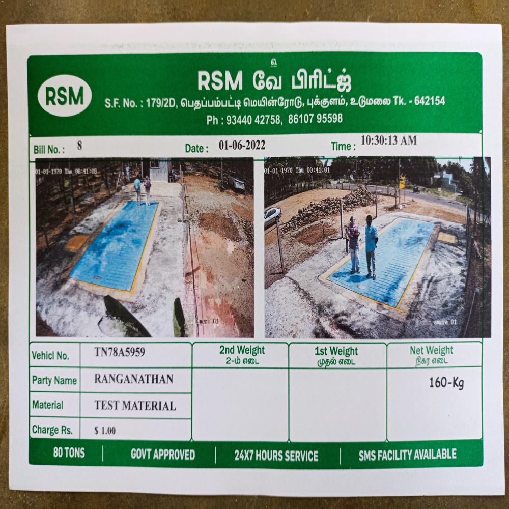 Weighbridge System - Accuracy: 10 Gm