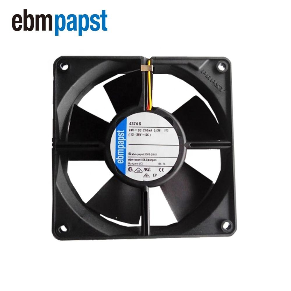 ebmpapst 4374S 120x120x32mm 24V DC 0.21A 169.9m3/h 2800RPM 5W 12032 12cm Electrical Cabinet Axial Cooling Fan
