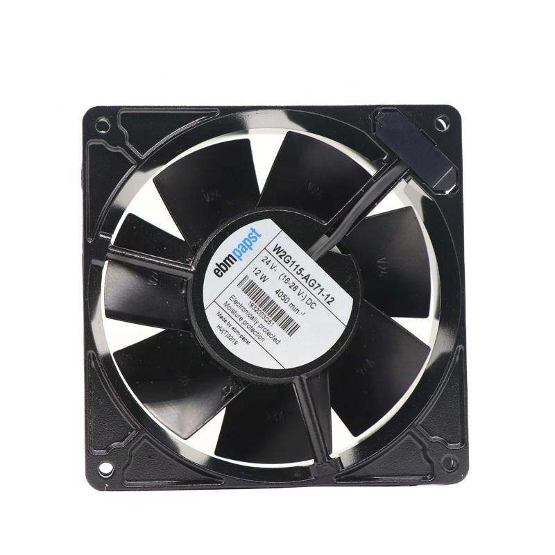 ebmpapst W2G115-AG71-12 127x127x38mm 24V DC 160CFM 12W 4050RPM Ball Bearing Inverter All Metal Tubeaxial Cooling Fan