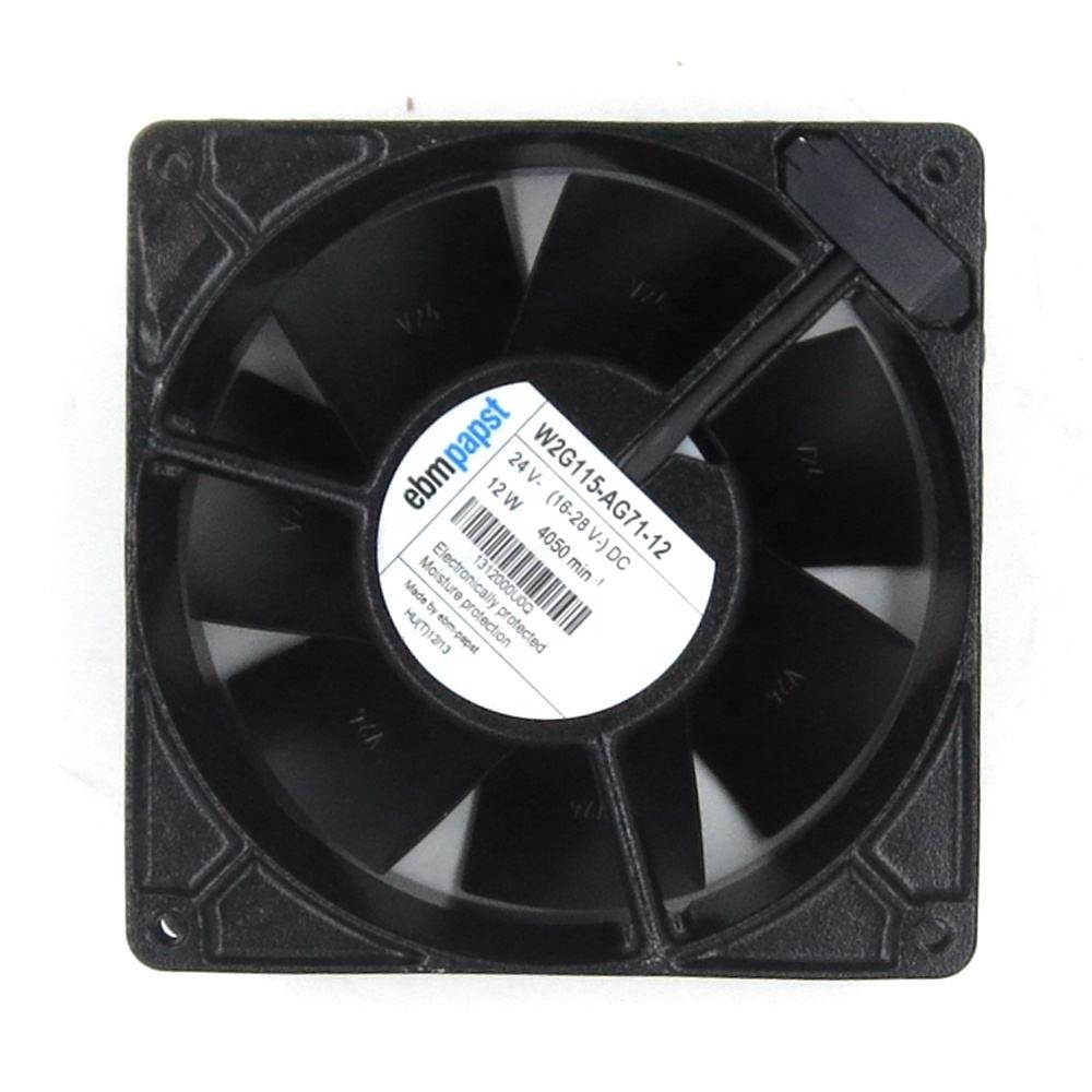 ebmpapst W2G115-AG71-12 127x127x38mm 24V DC 160CFM 12W 4050RPM Ball Bearing Inverter All Metal Tubeaxial Cooling Fan