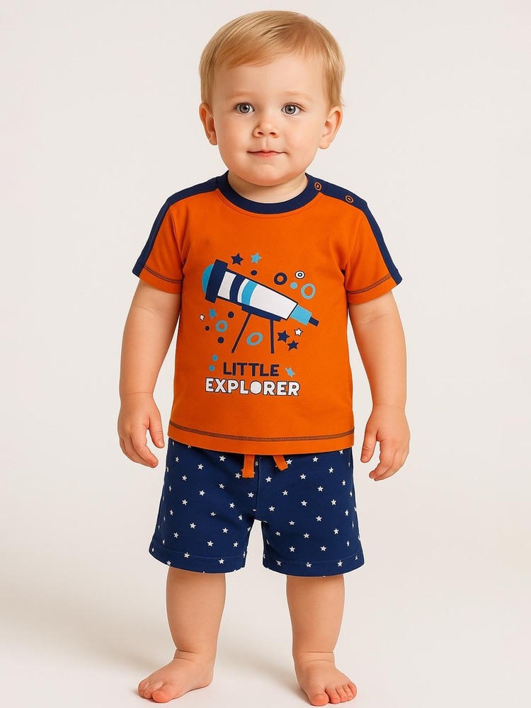 Baby Boys Printed Shorty Set