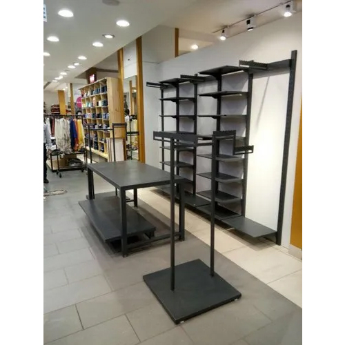 Black Garment Display Rack - Capacity: 50 Kg Kg