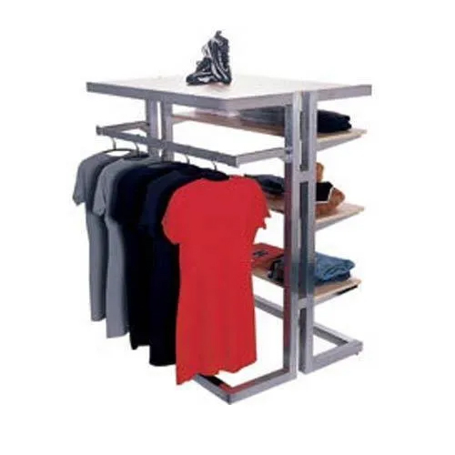 Garments Hanging Display Gondola - Color: Black
