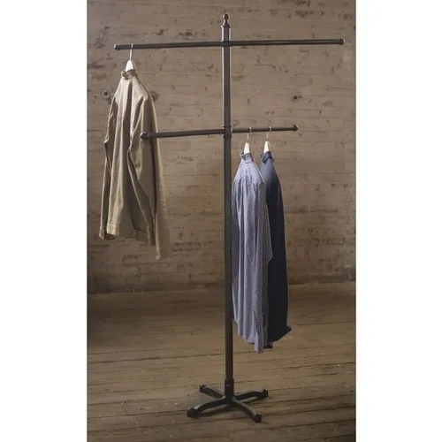 2 Way Garment Display Stand - Color: Black