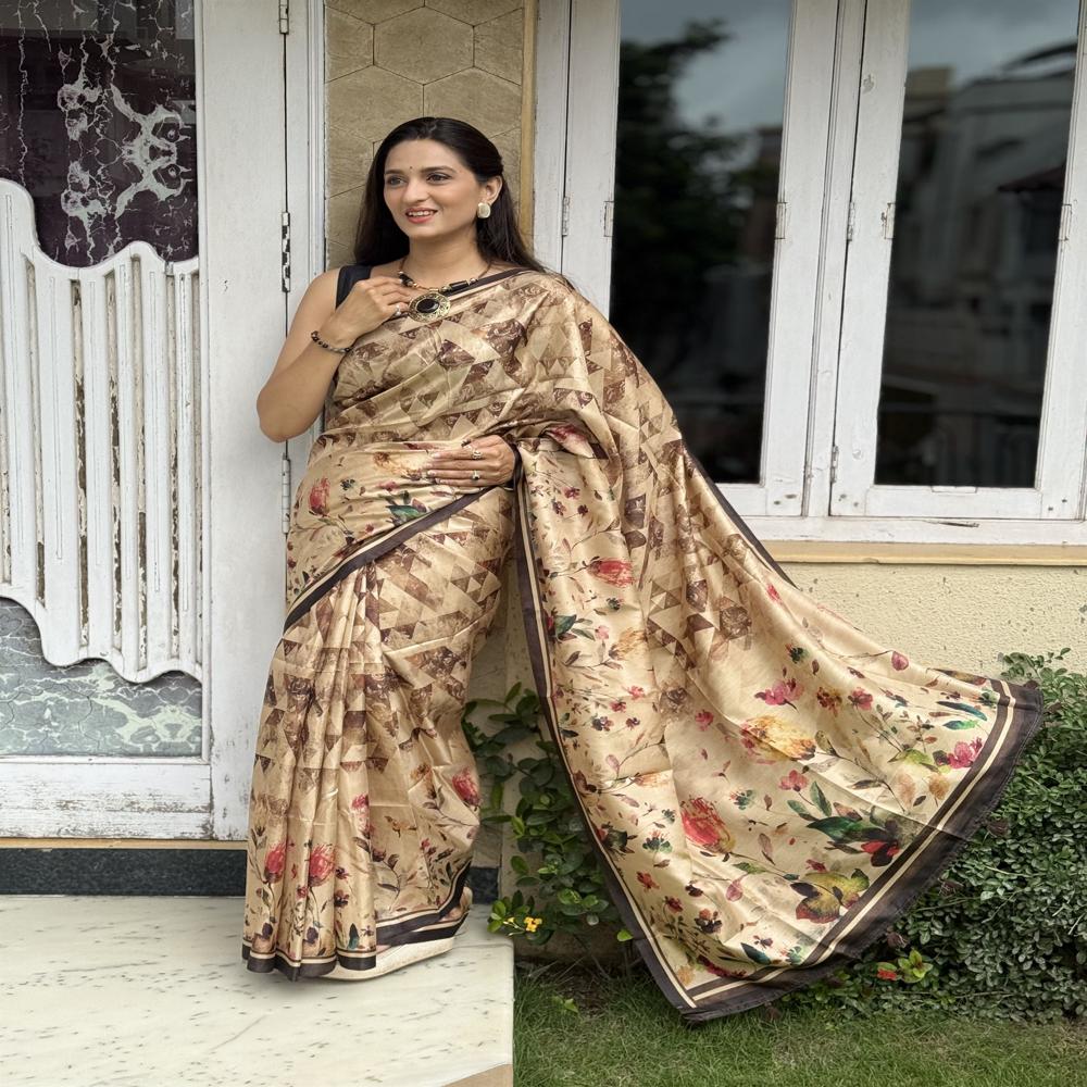 CREAM COLOR SAREE