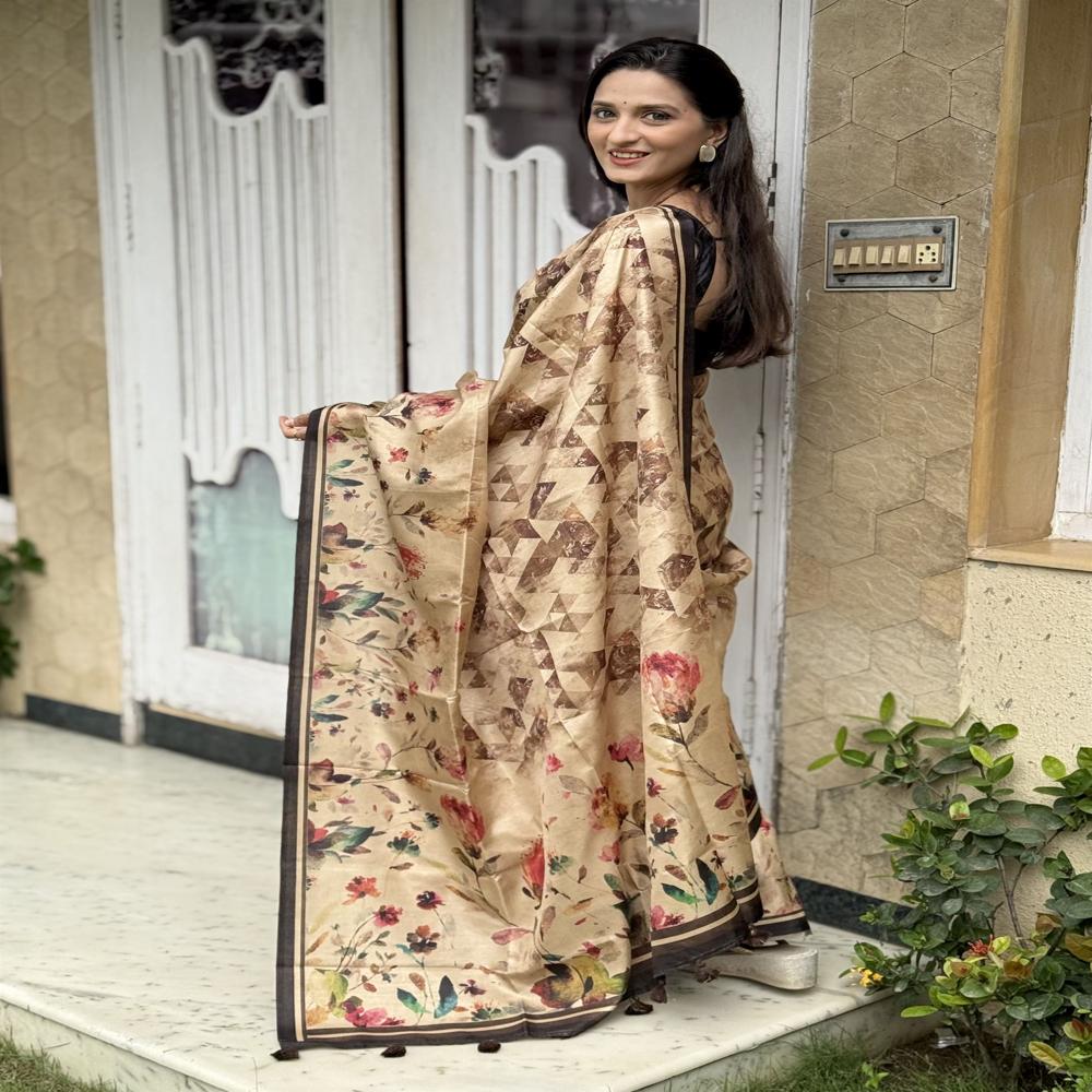 CREAM COLOR SAREE
