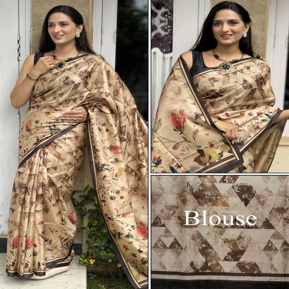 CREAM COLOR SAREE