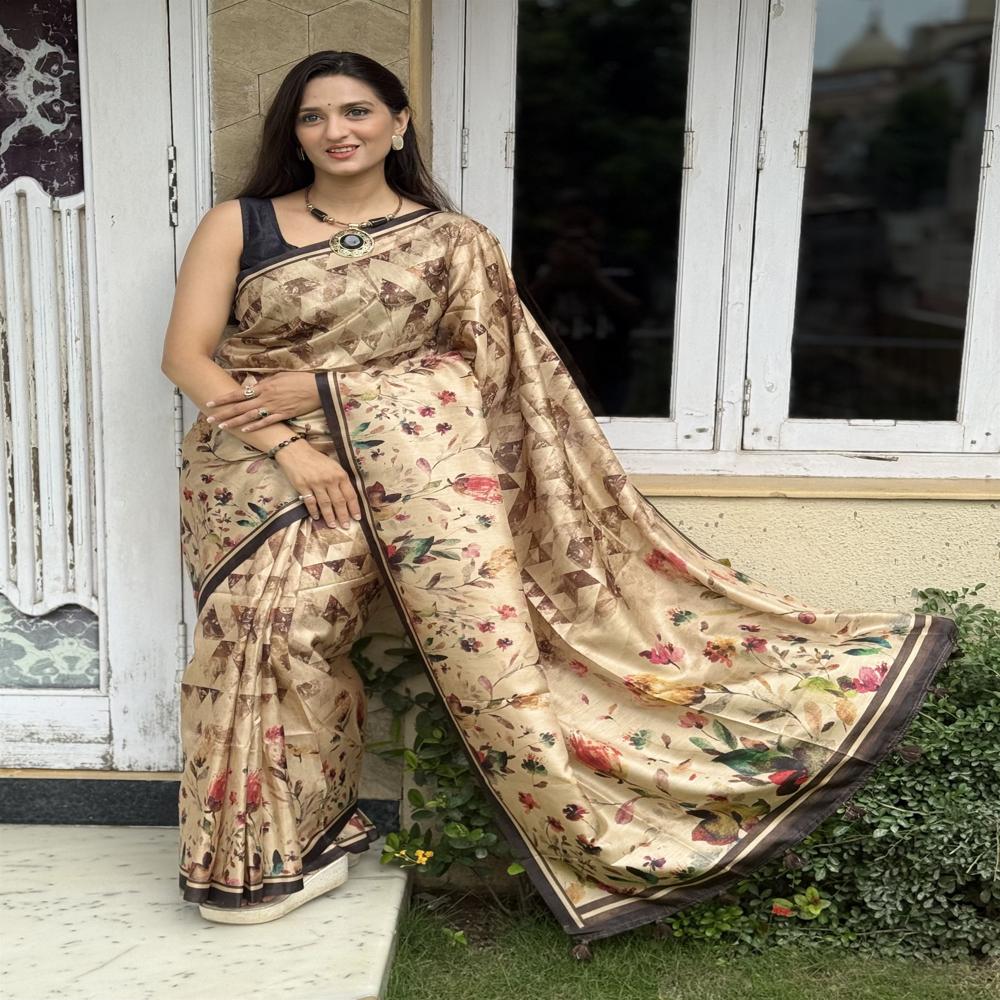 CREAM COLOR SAREE