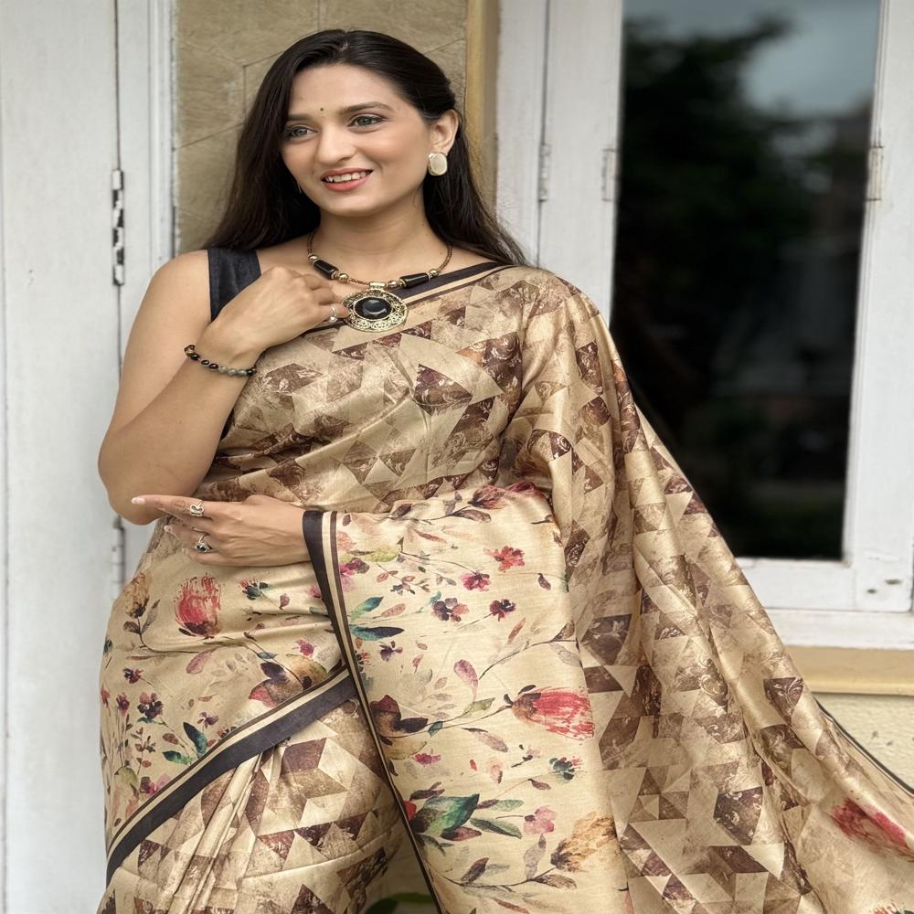 CREAM COLOR SAREE