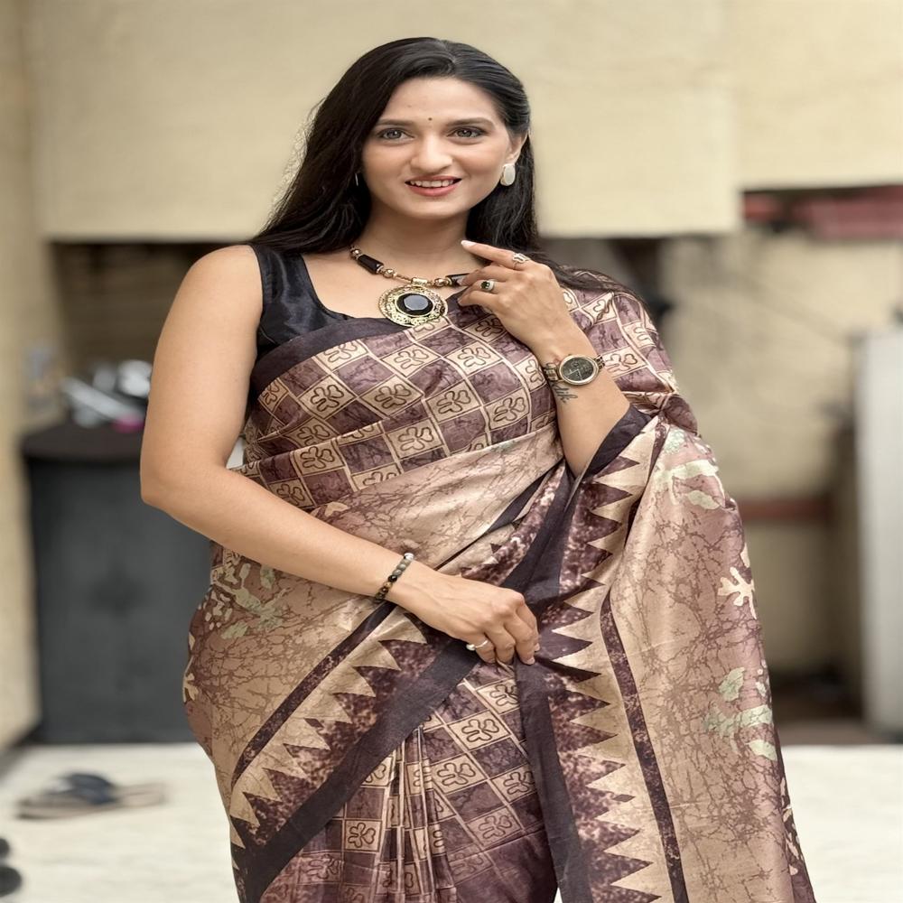 FORMAL BROWN COLOR SAREE