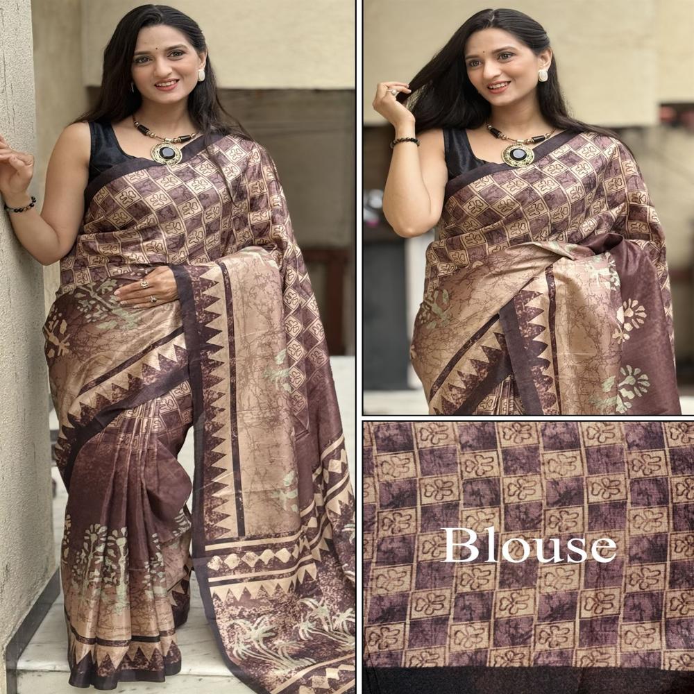 FORMAL BROWN COLOR SAREE