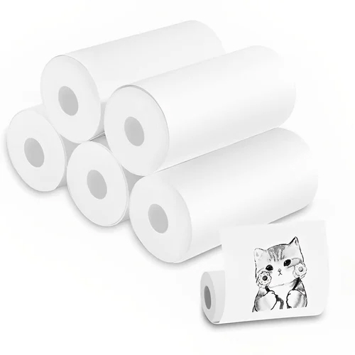 Cash Register Paper Rolls - Color: White