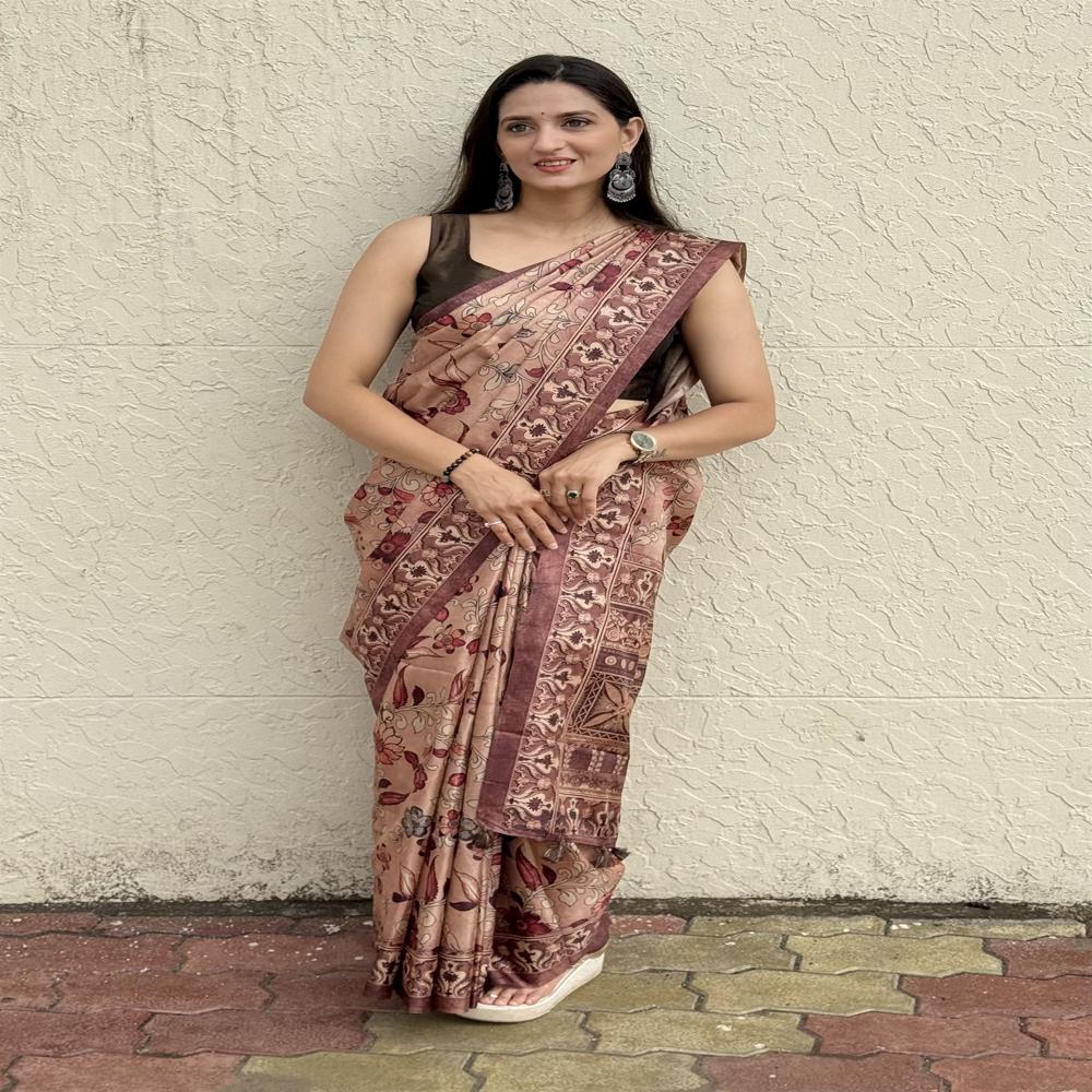 Floral Printed Saree - Color: Multicolor