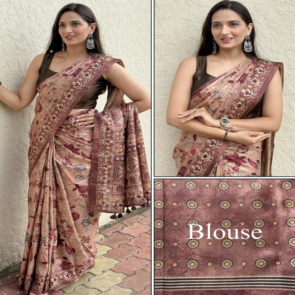 Floral Printed Saree - Color: Multicolor