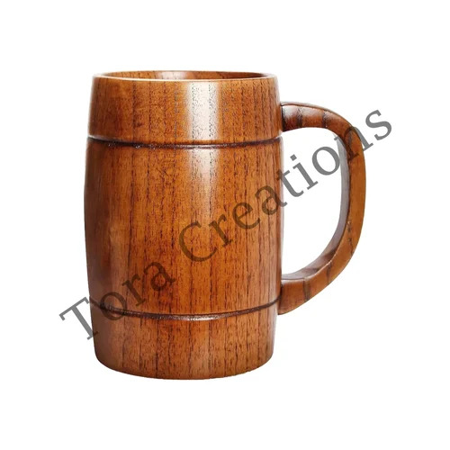 Tora Mango Wood Mug Export Quality Handmade (TCMC8505)