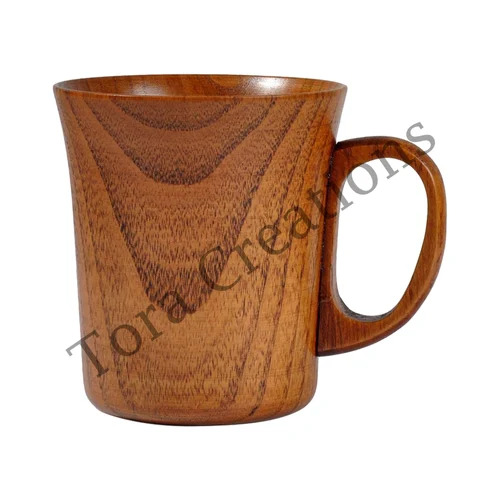 Tora Neem Wood Cup No Joint Export Quality Handmade (TCMC8514)