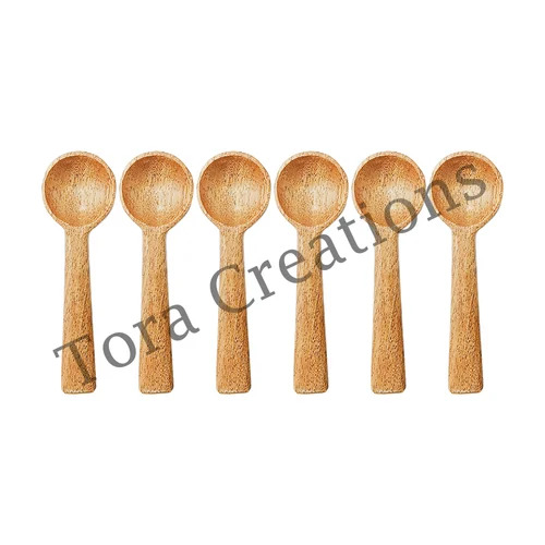 Neem Wood Spice Masala Spoon Set Of 6 - Color: Brown