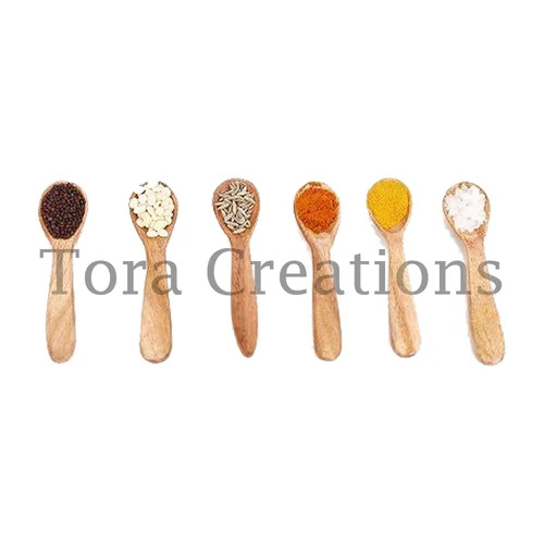 Neem Wood Spice Spoon - Color: Brown