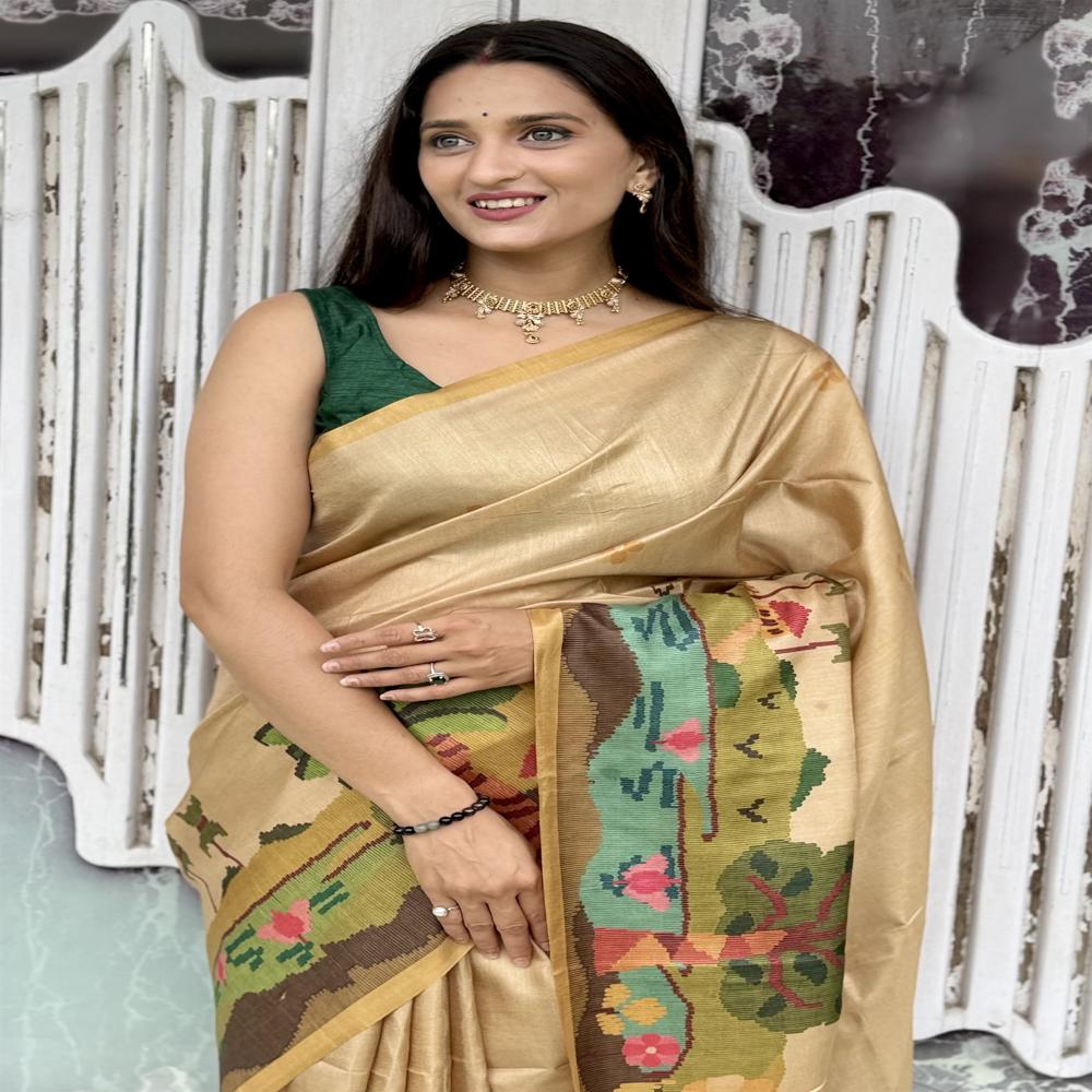 Haldi Ceremony Saree (Turmaric Color) - Color: Multicolor