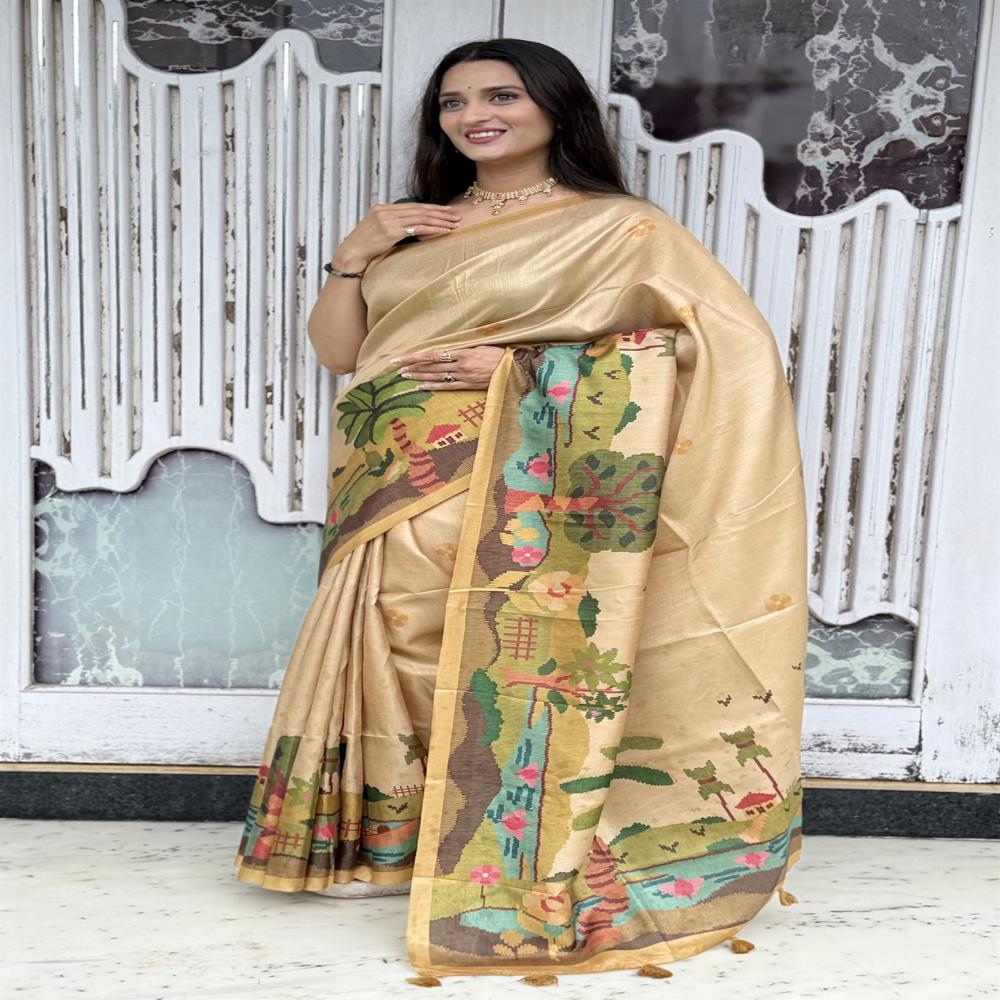 Haldi Ceremony Saree (Turmaric Color) - Color: Multicolor