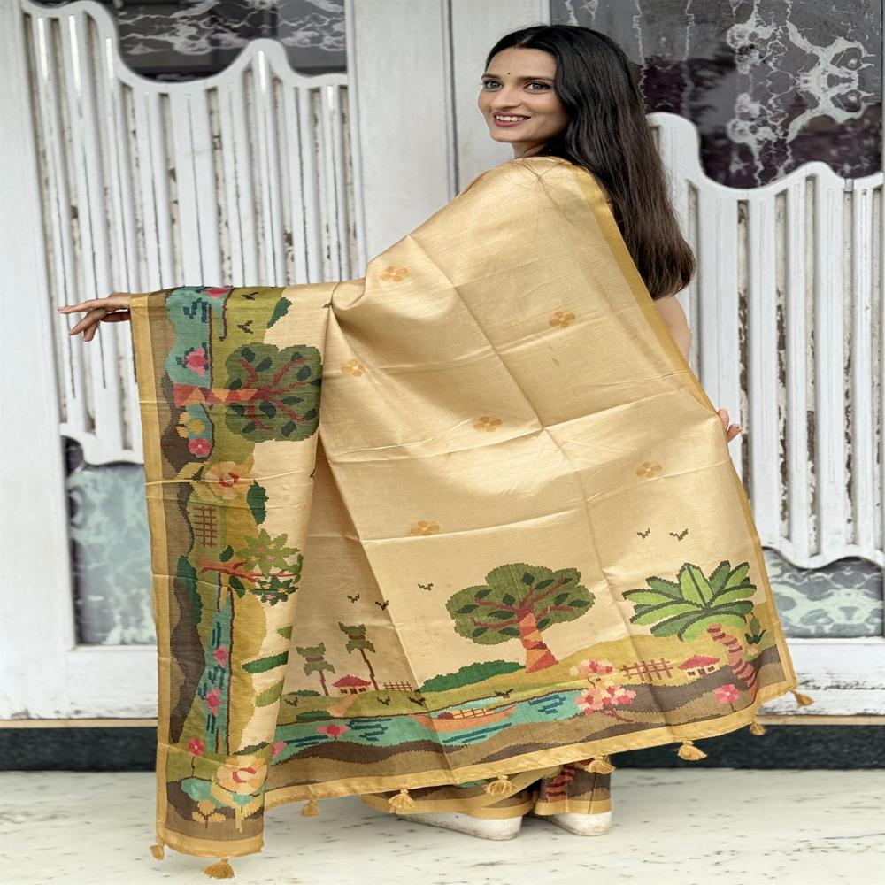 Haldi Ceremony Saree (Turmaric Color) - Color: Multicolor