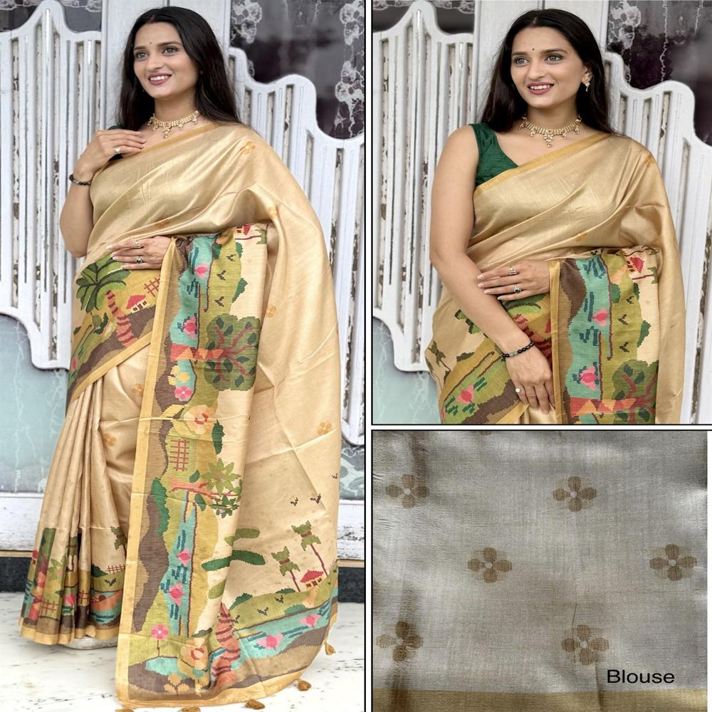 Haldi Ceremony Saree (Turmaric Color) - Color: Multicolor