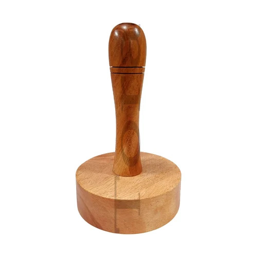 Tora Neem Wooden Potato Masher Export Quality Handmade (TCNU9019)