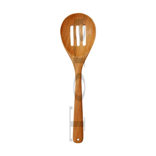Tora Neem Wood Slotted Ladle Export Quality Handmade (TCNU9008)